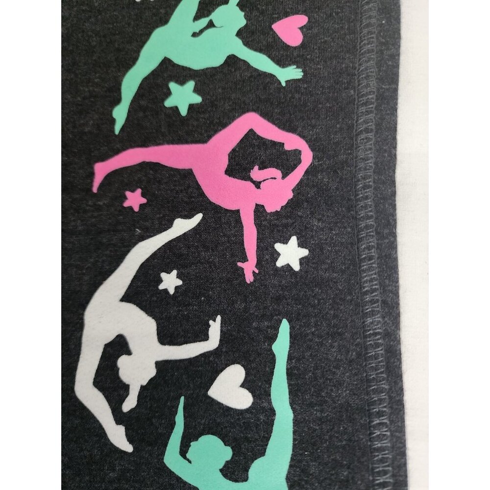 Instant Message Kids Youth Heather Charcoal Graphic Print Jogger Pants Size S/M - Picture 4 of 10